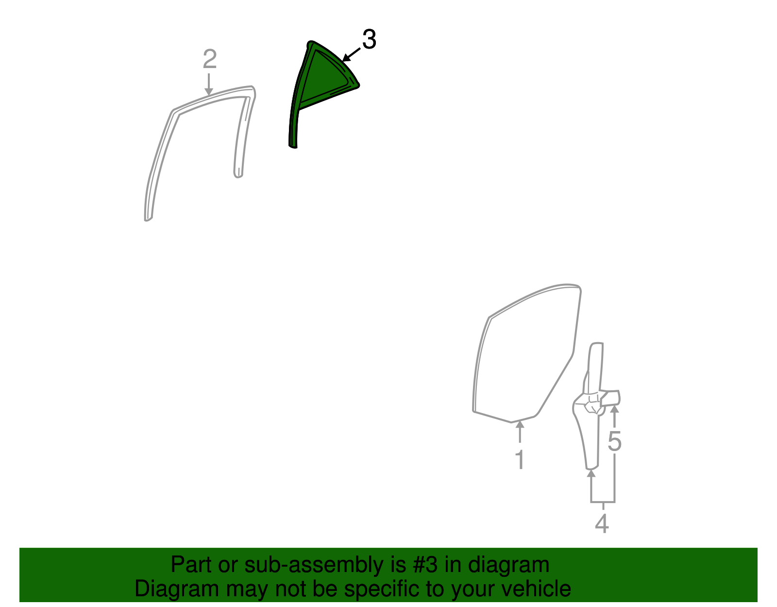 Fixed Glass - Ford (XW4Z-5426870-CA)