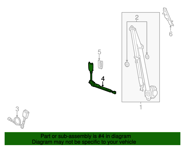 20122020 Chevrolet Sonic Black Driver Seat Belt Tensioner Kit 19353483 Auto Parts Express
