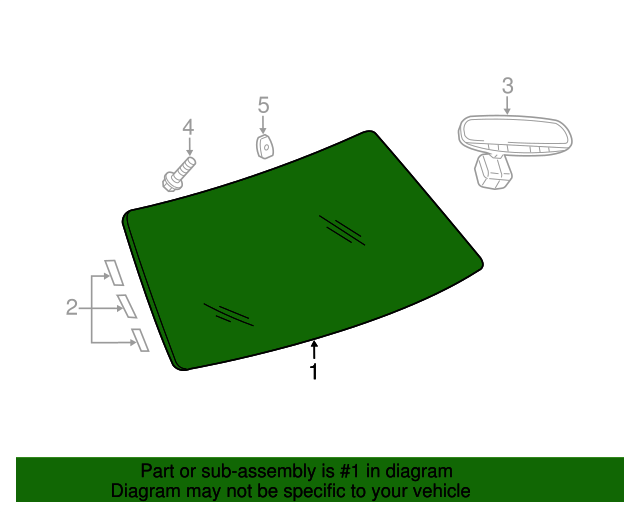 20142017 Mopar Windshield 68213825AB Mopar Parts Canada