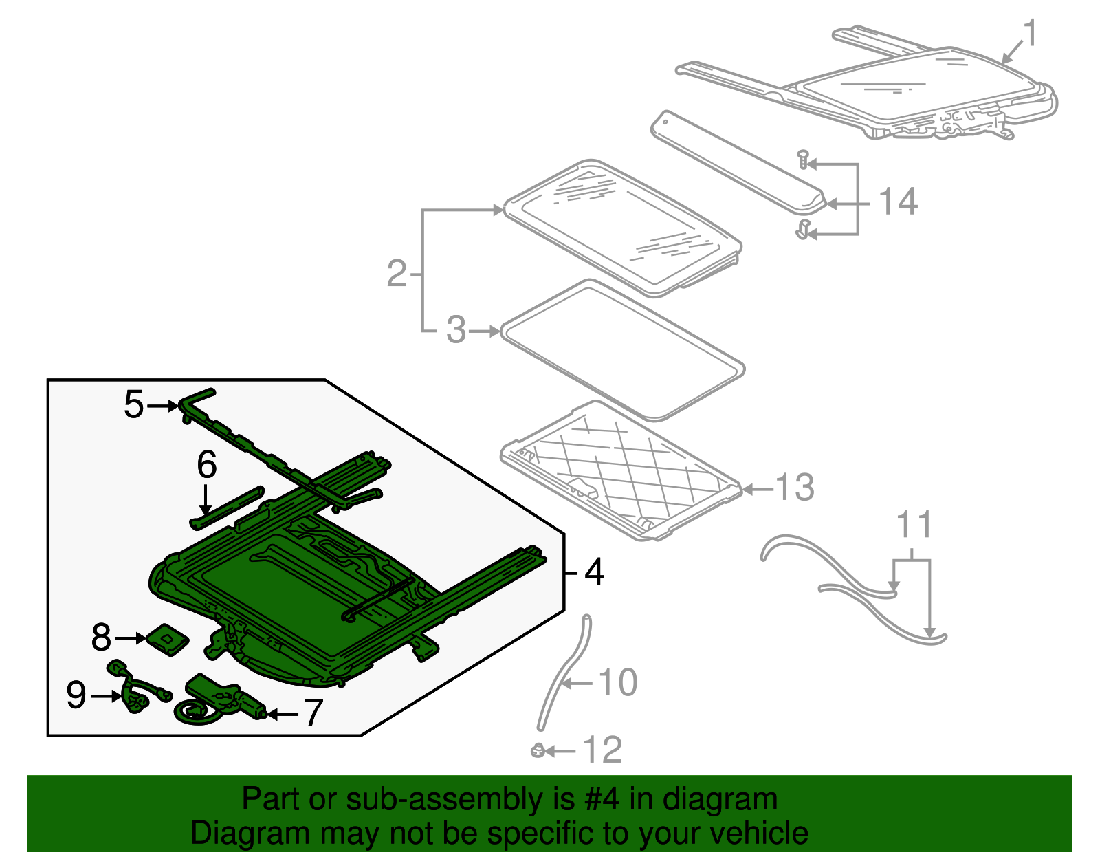 Track Assembly - Ford (XW4Z-5451070-AA)