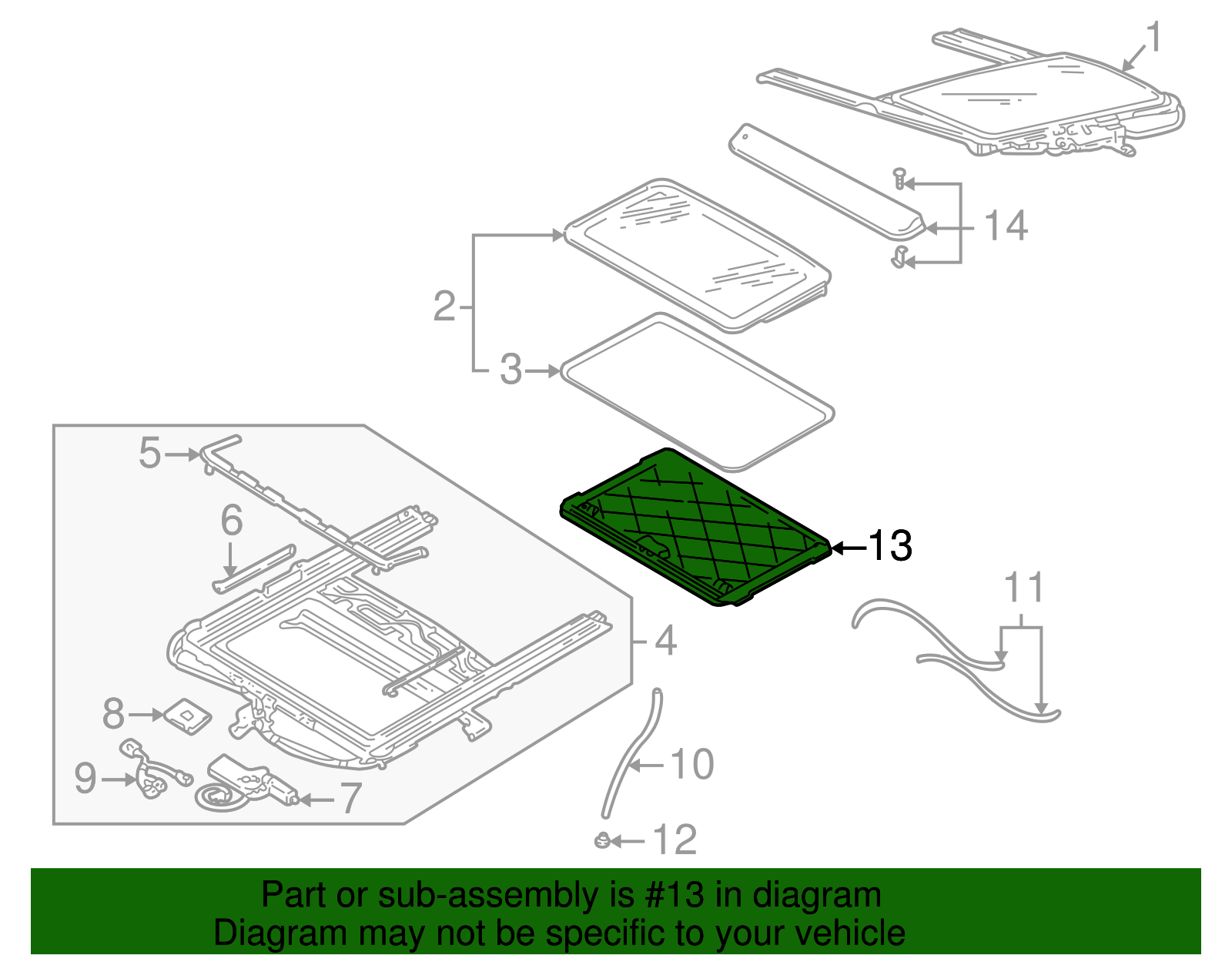 Headliner - Ford (XW4Z-54519A02-AAA)