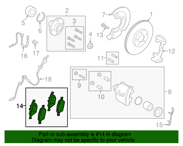 20182022 Ford EcoSport Brake Pads Front gn1z2001k