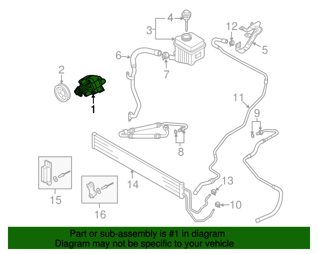 20072009 Audi Q7 Power Steering Pump 7L8422153D OEM Parts Online