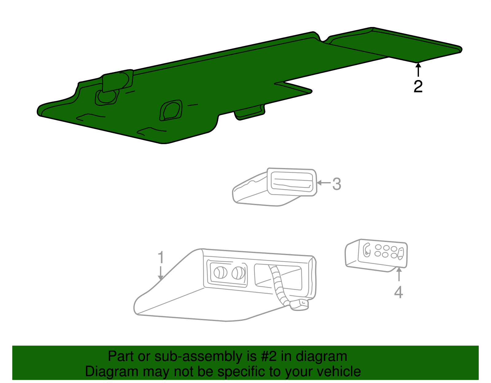 Bracket, Roof Console - GM (88897271)