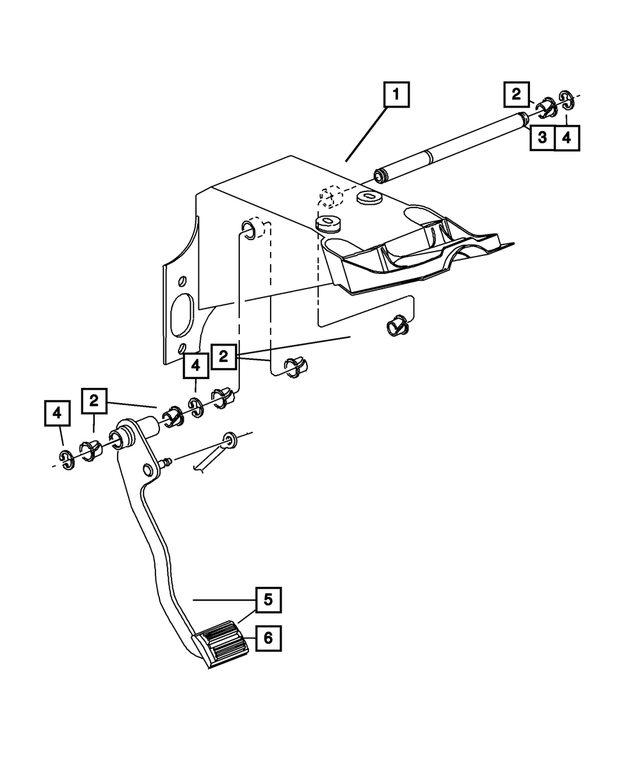 20012011 Mopar Clutch And Brake Pedal Bushing 4294639 Wholesale MOPAR