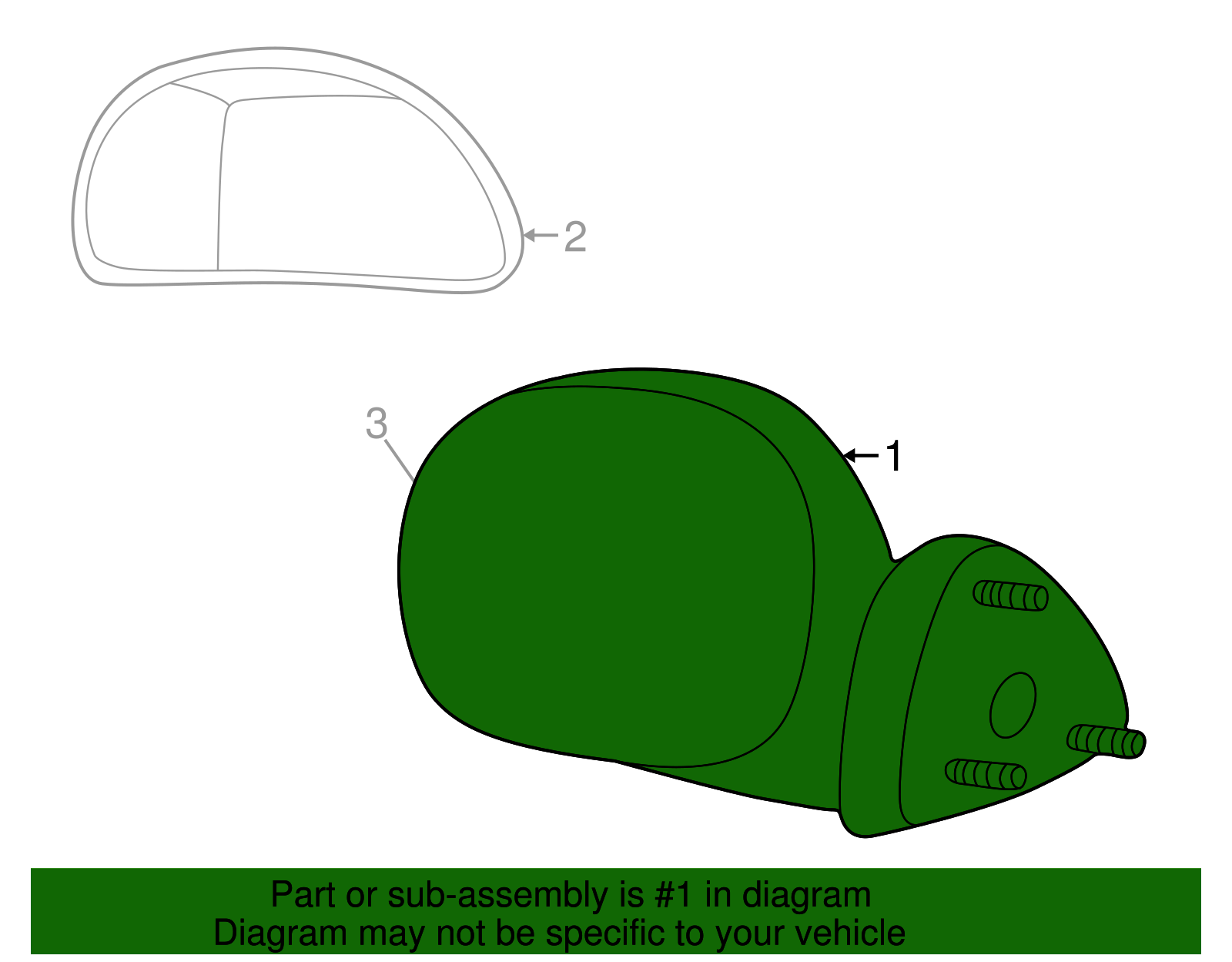 Mirror Assembly - Ford (YL1Z-17683-BAA)
