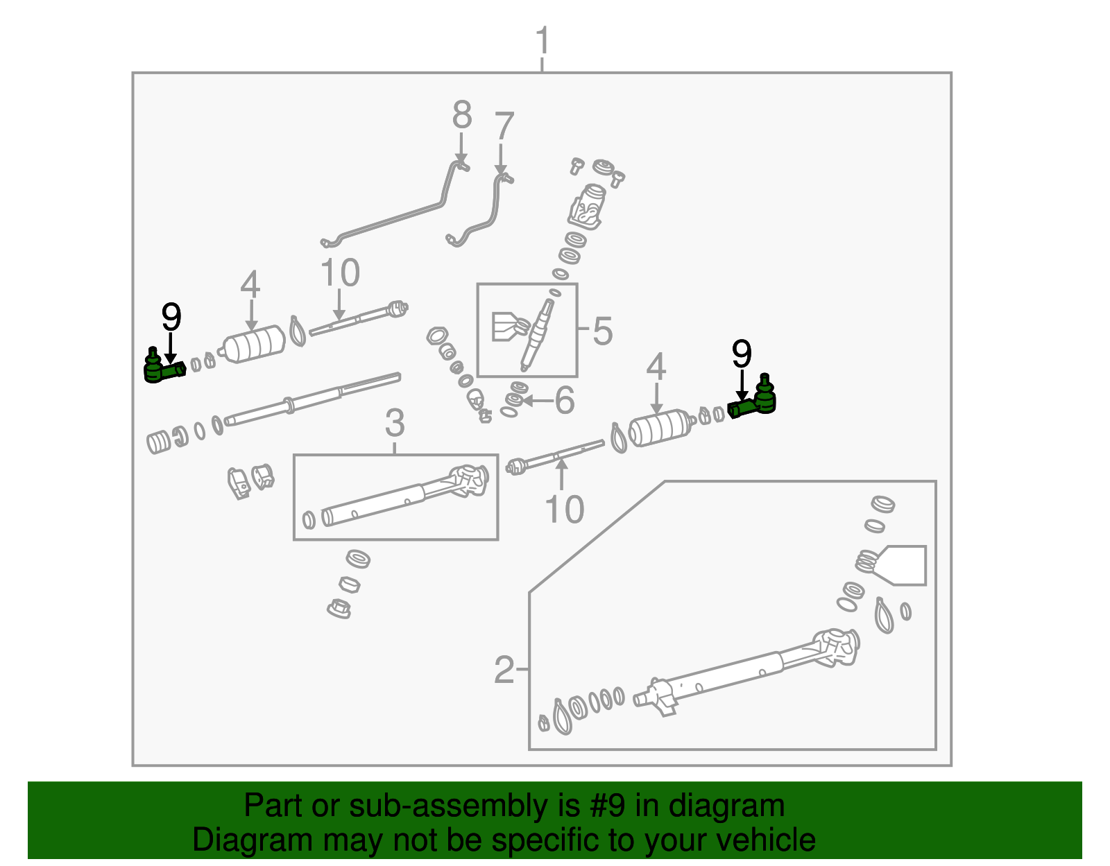 Steering Linkage Outer Tie Rod End - GM (95710160)