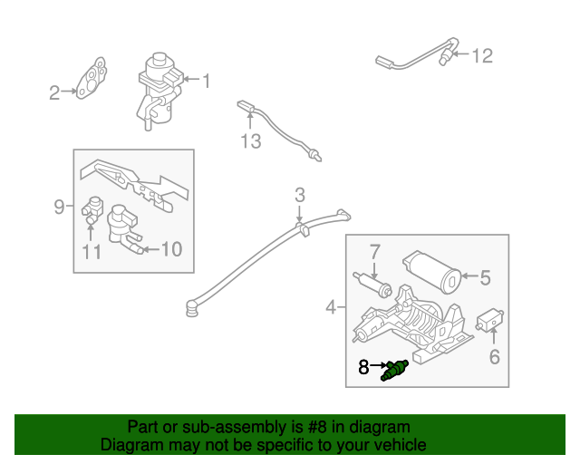 20052006 Ford OEM Vapor Canister Purge Solenoid 5L8Z9C915AA Ford