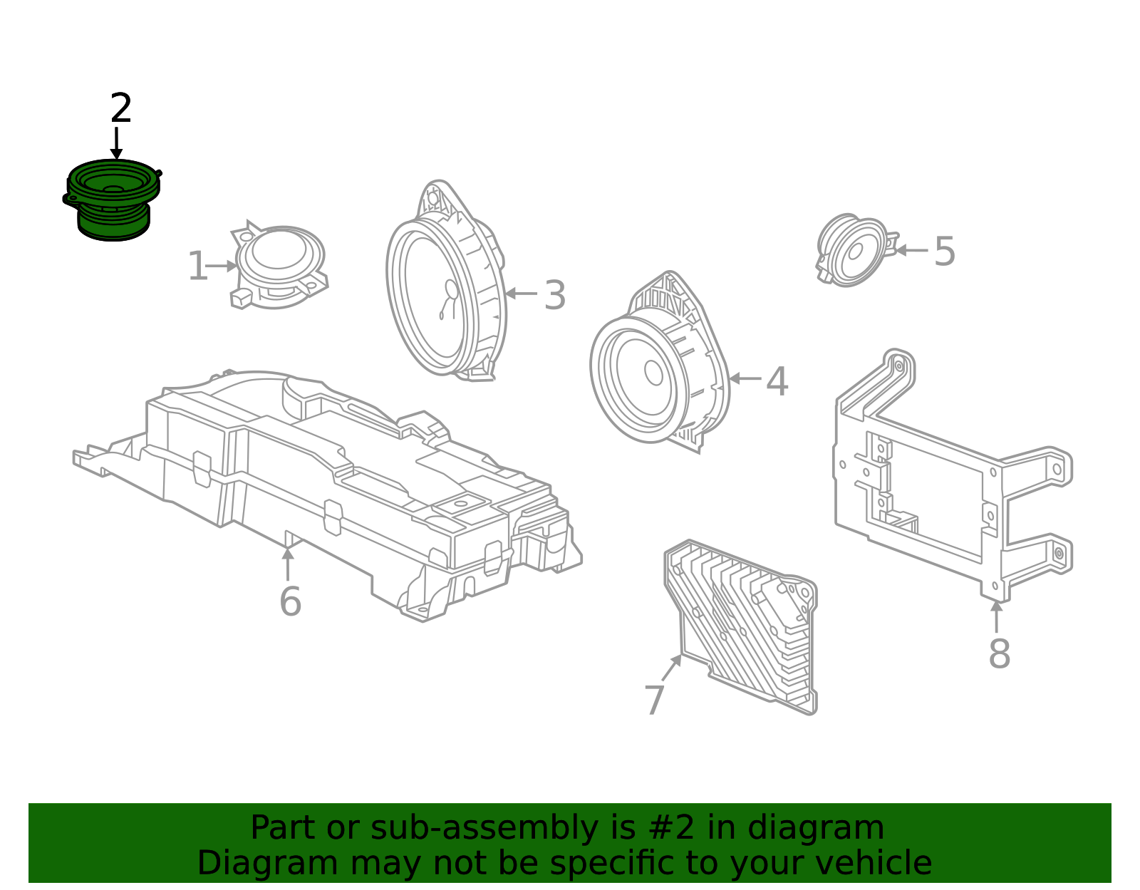 Radio Front Center Speaker - GM (84655873)