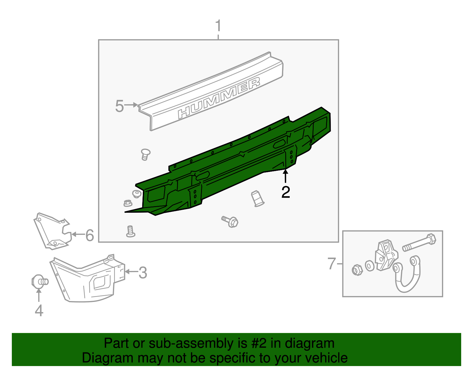 Rear Bumper Impact Bar - GM (12335668)