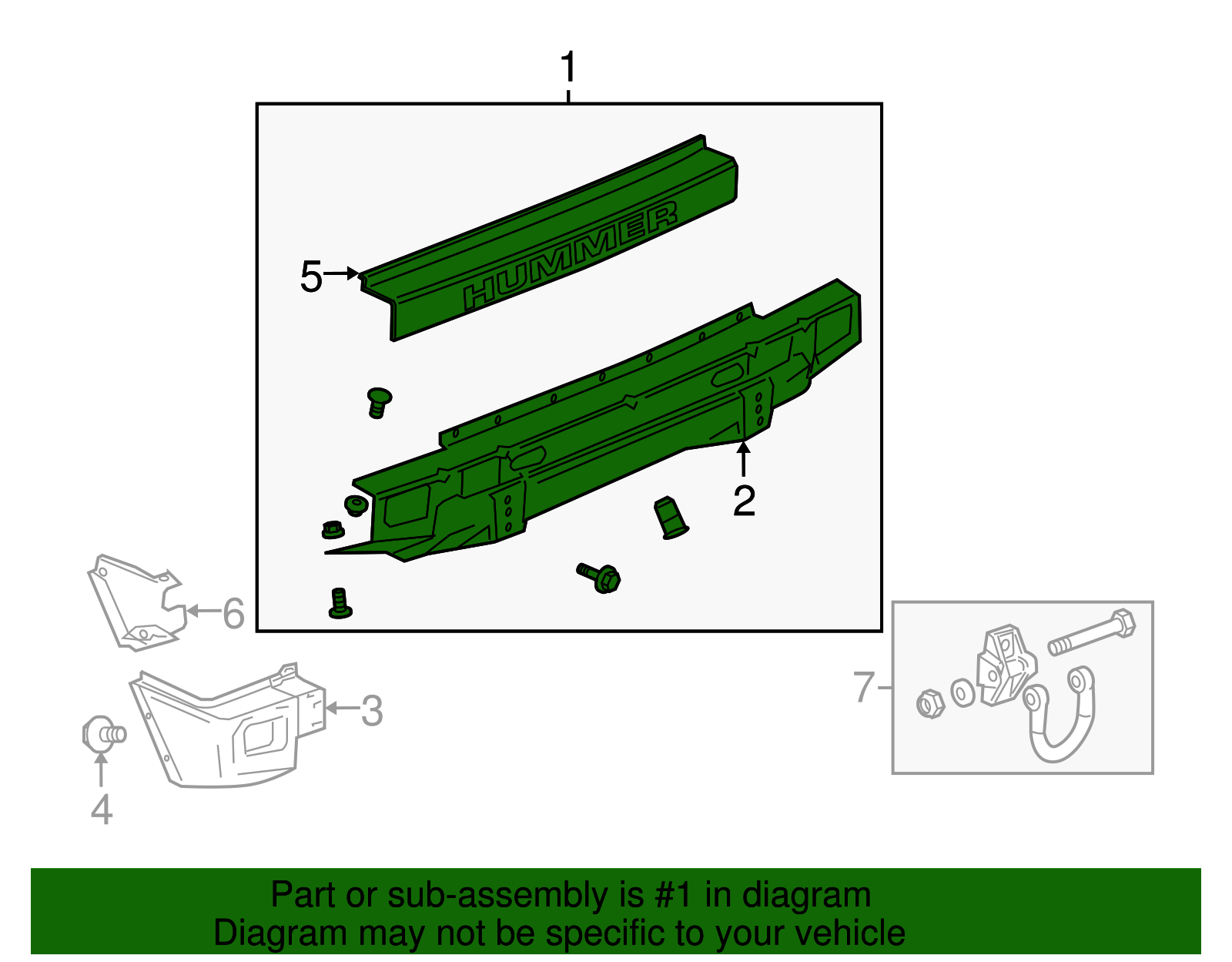 Bar Assembly-Rear Bpr Imp - GM (15778407)