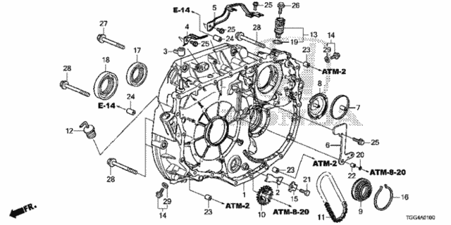 AT Torque Converter Case for 2017 Honda Civic #0