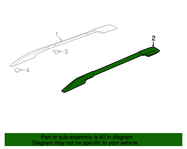 84497935 GM Driver Side Roof Luggage Carrier Side Rail GM Parts Store