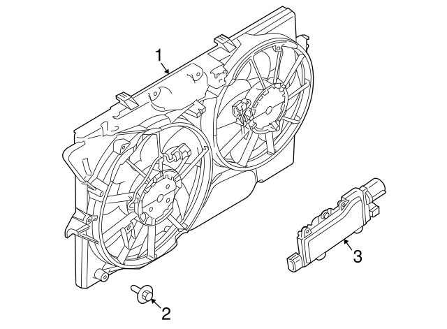 Original 2013-2019 Ford Engine Cooling Fan Assembly DG1Z-8C607-J ...