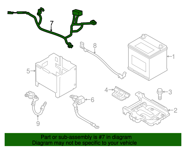 918503X160 Battery Cable 20112013 Hyundai Conicelli Hyundai