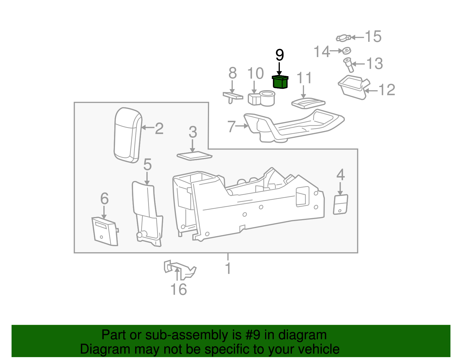 Ash Tray - Ford (YL8Z-7804810-AAA)