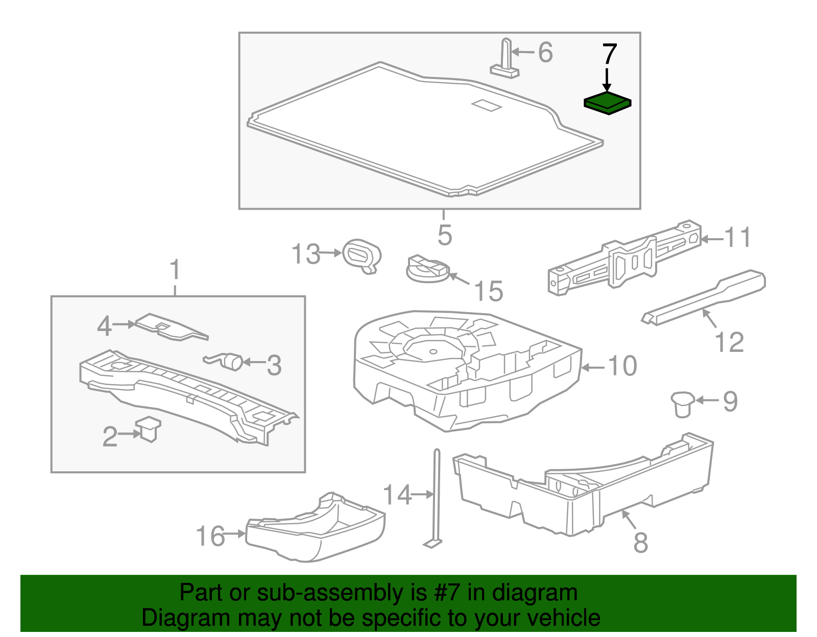 Load Floor Stowage Compartment Cover Hook - GM (95271870)