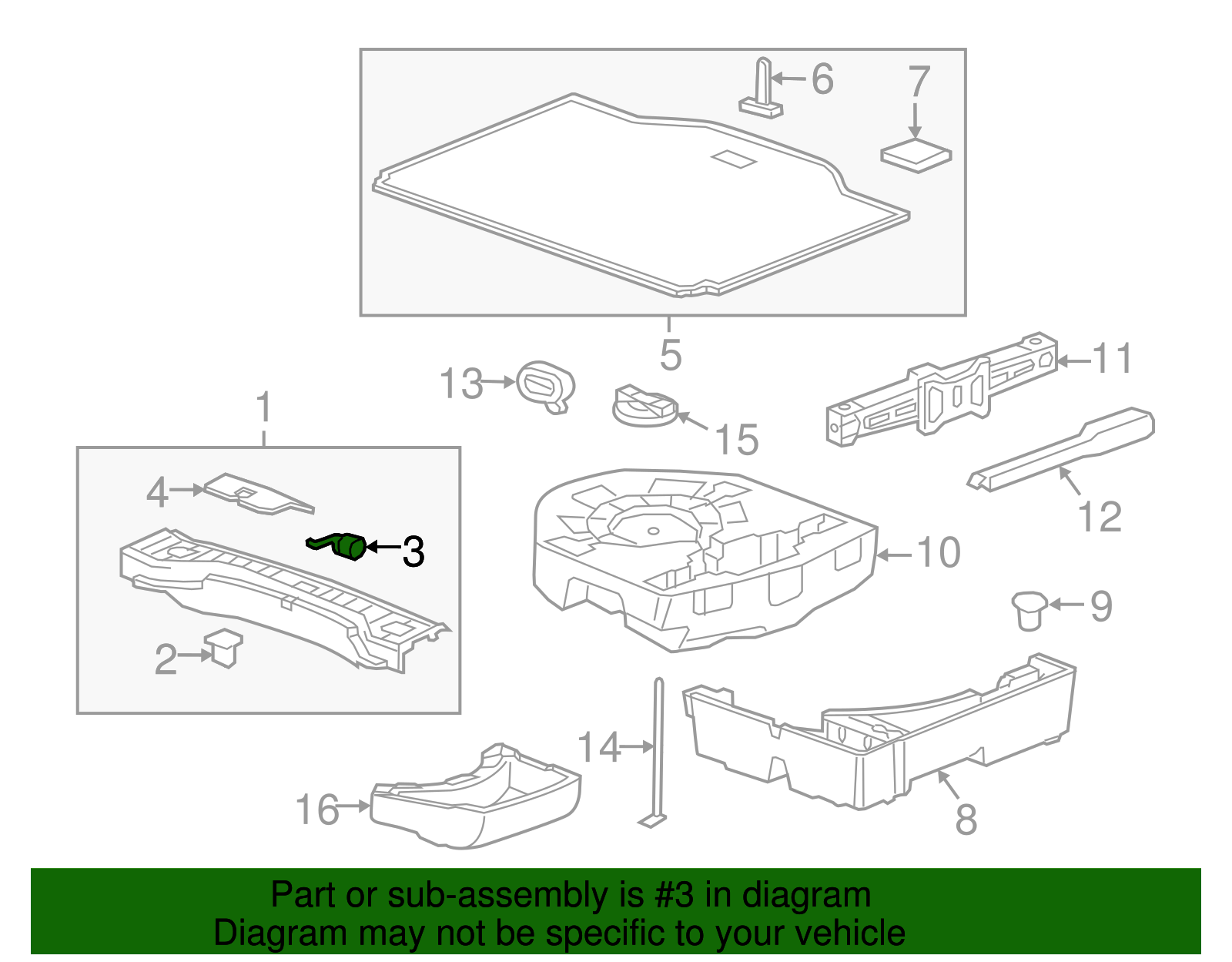 Liftgate Sill Garnish Molding Insert - GM (95240408)