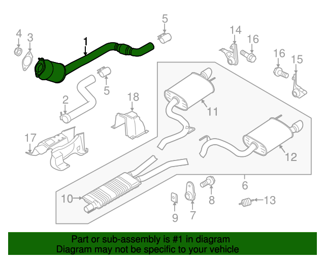 20152017 Ford Mustang Catalytic Converter FR3Z5E212P Blue Springs Ford Parts