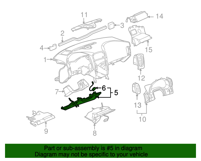 20062013 Chevrolet Corvette Light Titanium Driver Side Instrument
