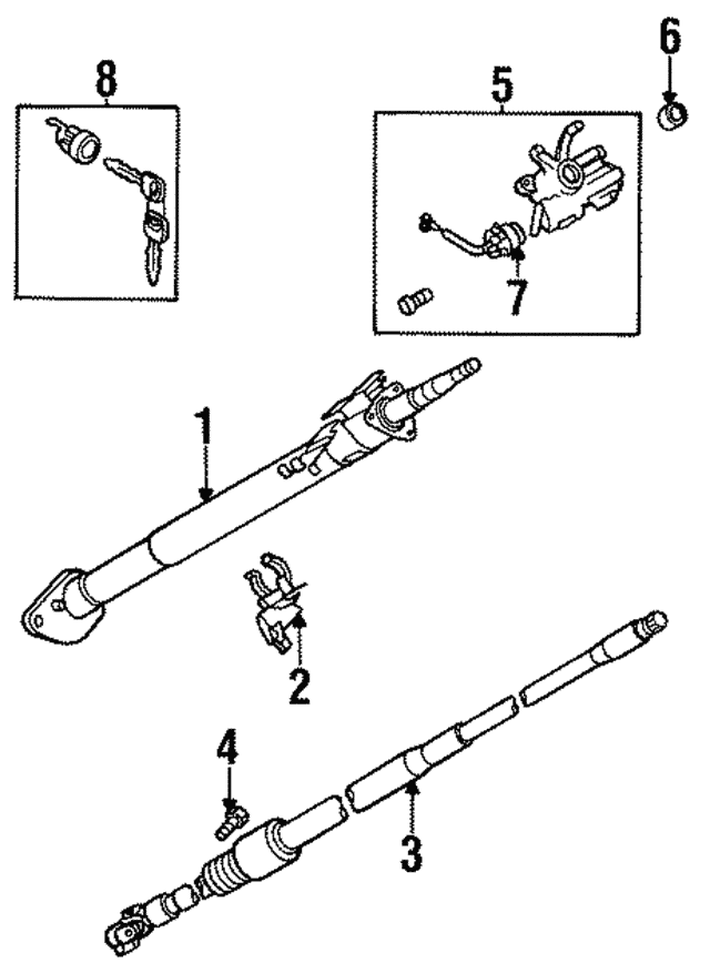 19951997 Isuzu Rodeo Shaft Assembly 8971086970 Isuzu Parts Center