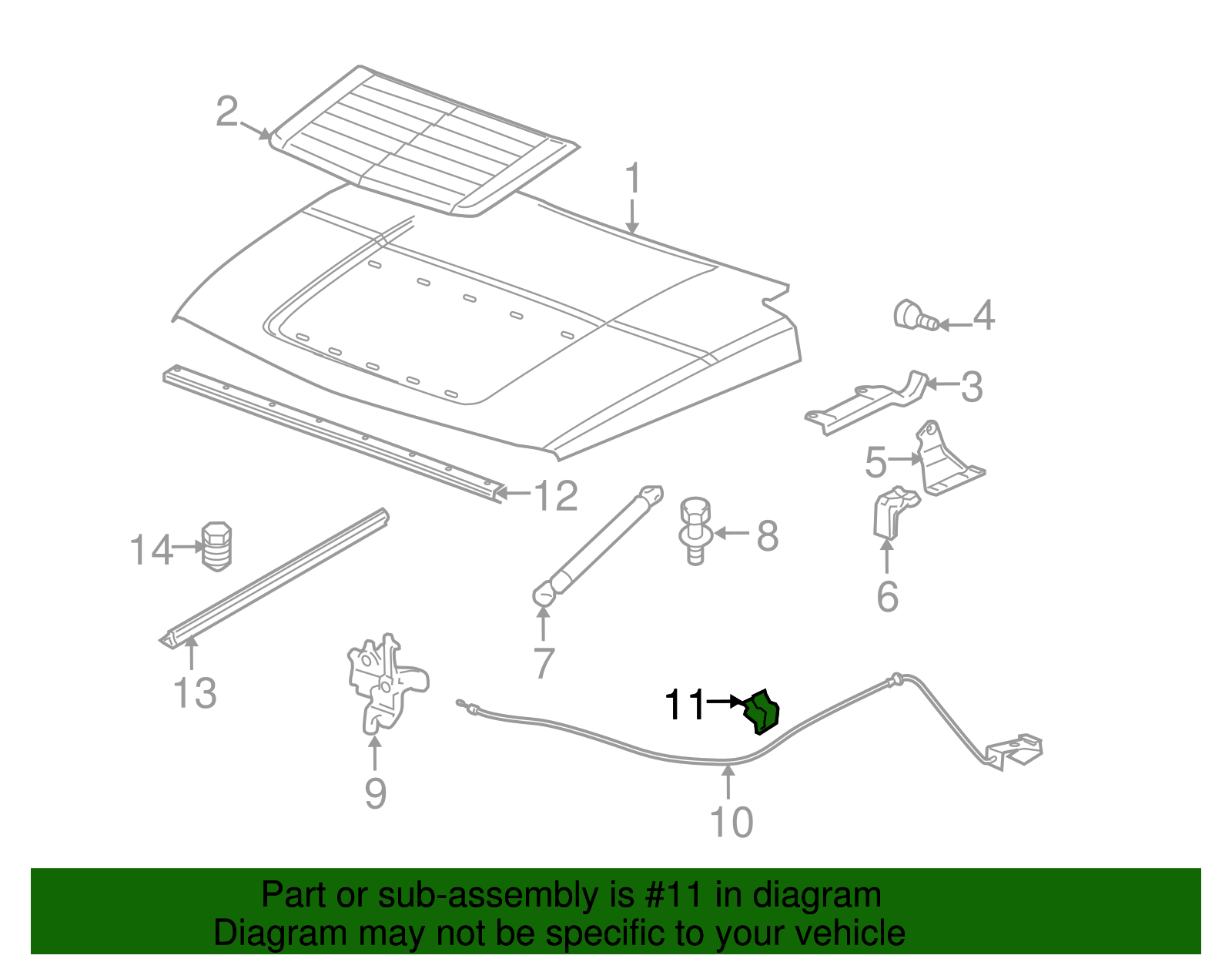 Hood Release Cable Clip - GM (97325393)