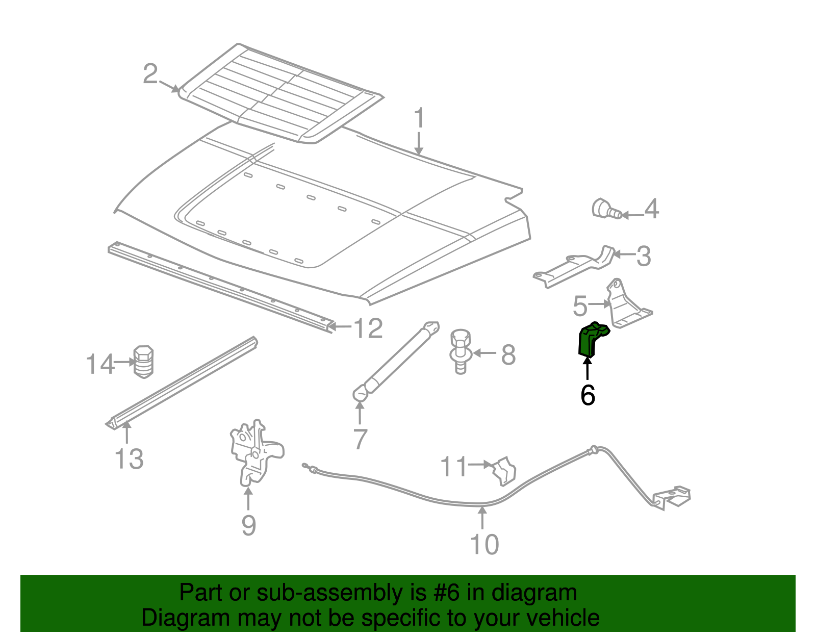 Hinge, Hood(Body Side) - GM (25925623)