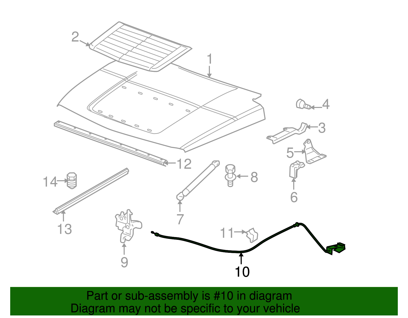 Hood Latch Release Handle with Cable - GM (25854191)