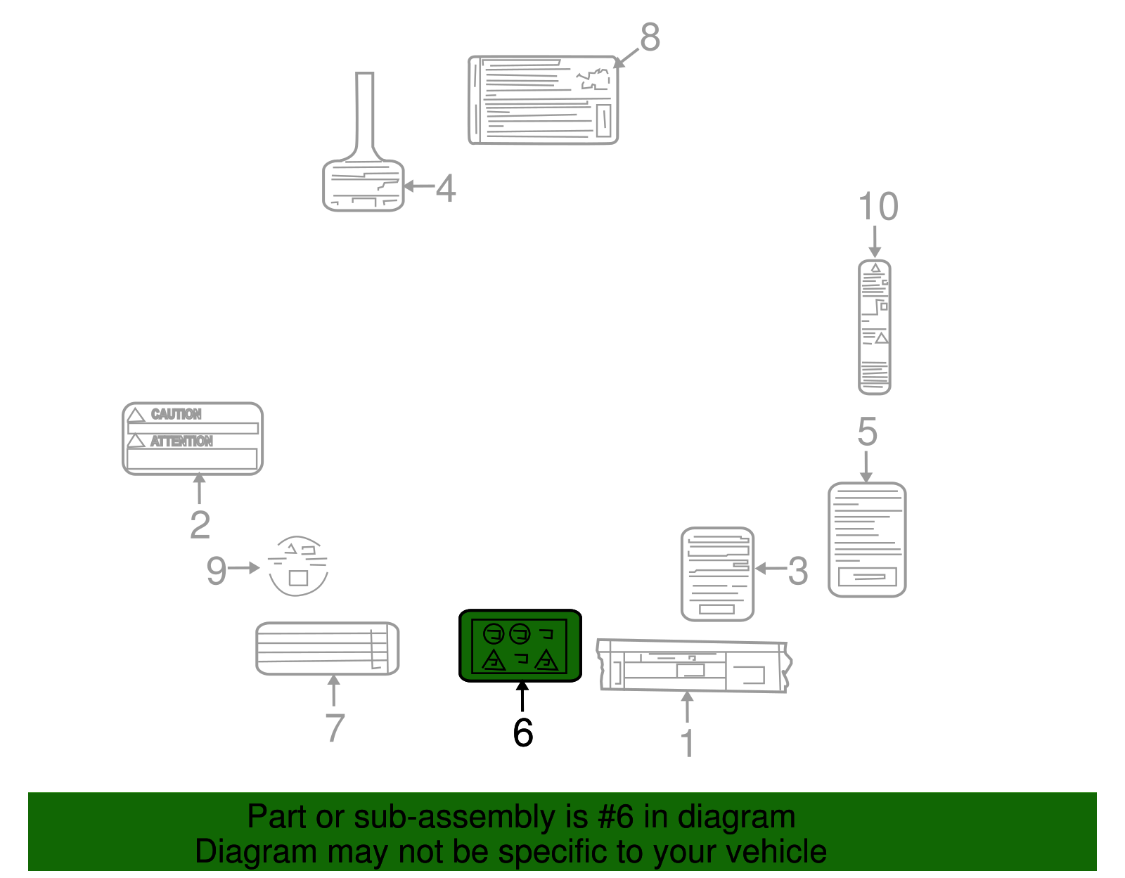 Battery Warning Label - GM (15204281)