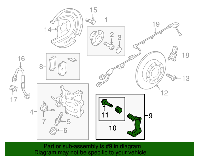 Caliper Mount 8U0-615-425-A