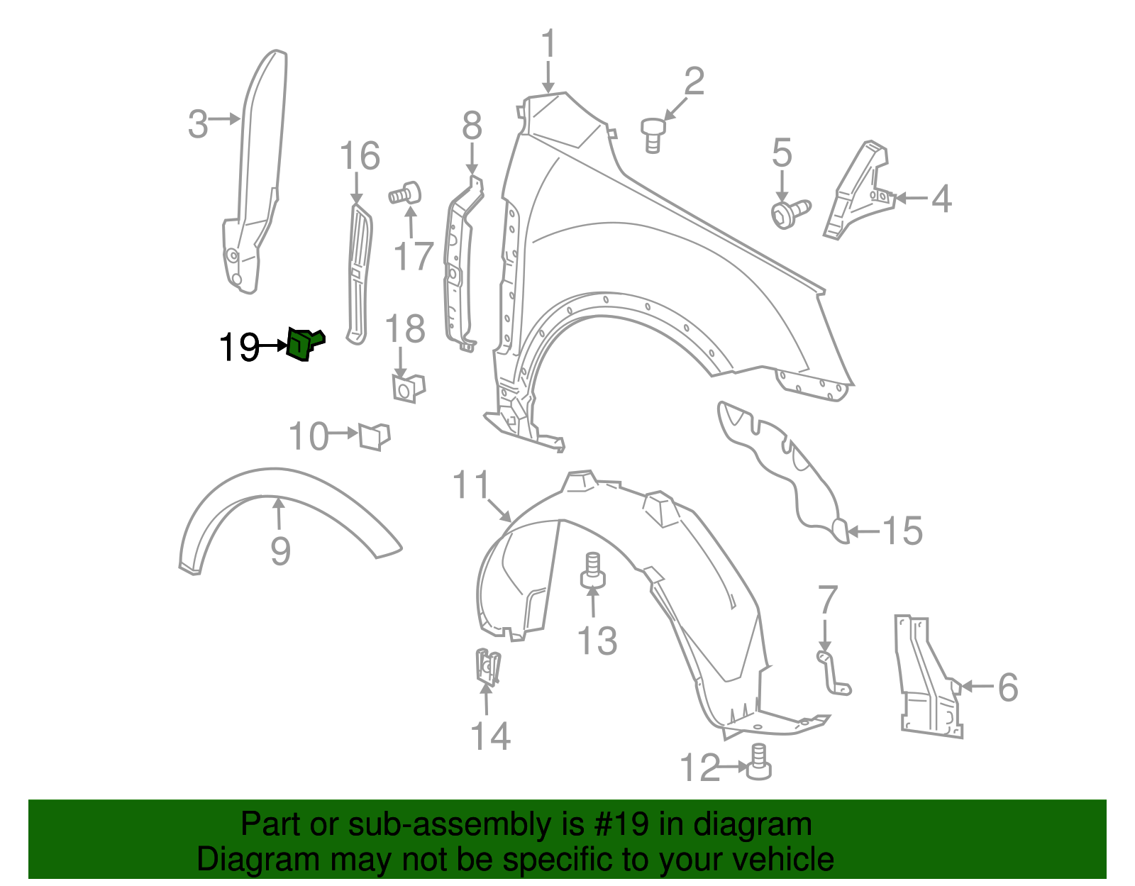 Front Driver Side Marker Lamp - GM (96830939)