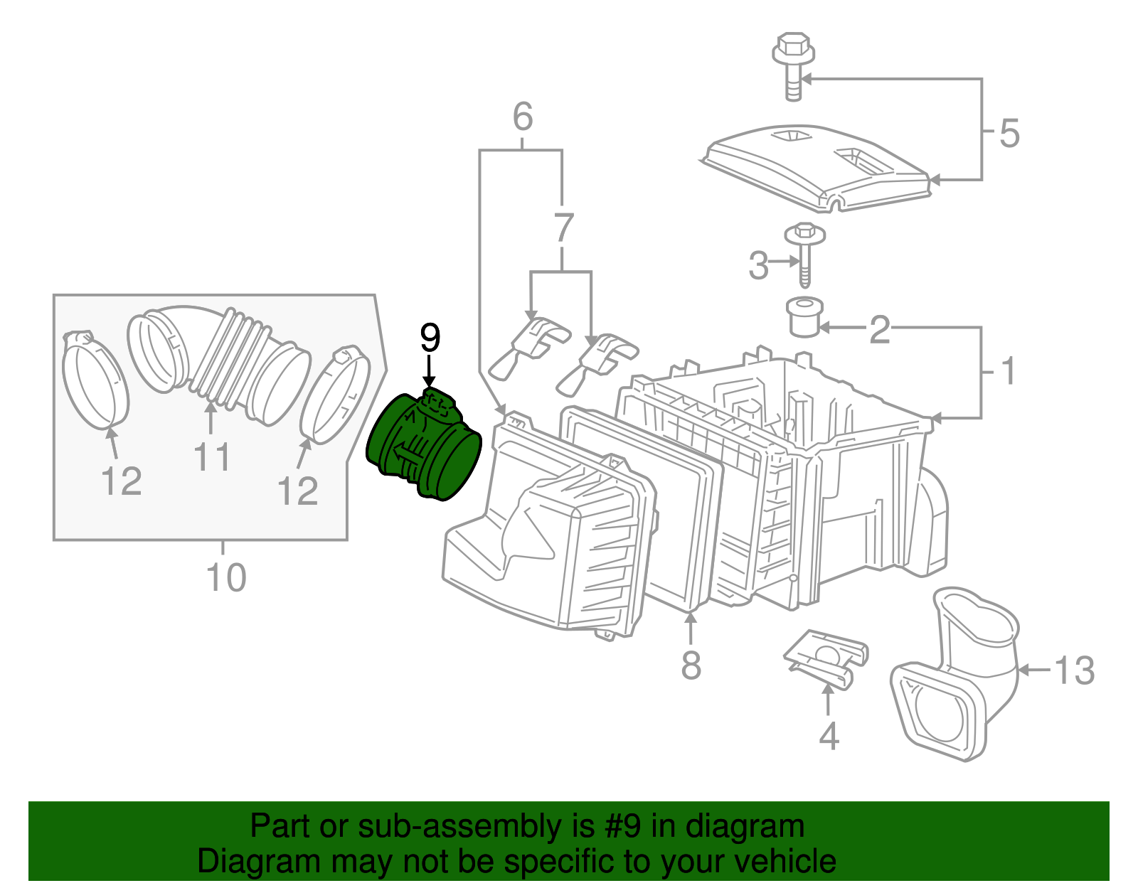 Mass Air Flow Sensor - GM (19351887)