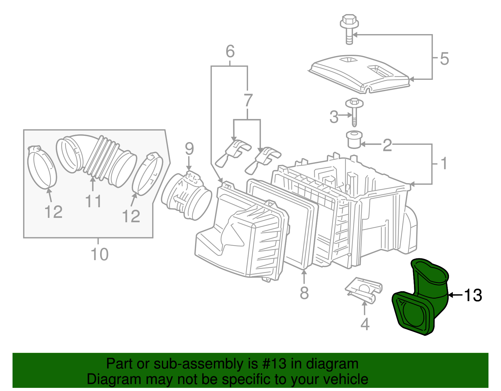 Air Cleaner Snorkel - GM (10307576)