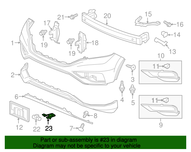 19992016 Honda Air Temp Sensor Retainer Clip 91555SL0A01 Honda