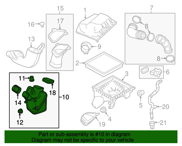 20112019 GM Intake Air Duct Resonator 13337770 GM