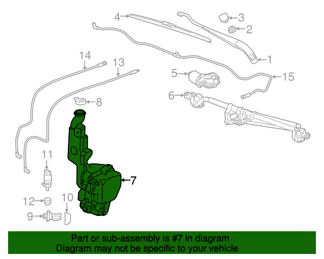 20152020 GM Windshield Washer Fluid Reservoir 23146201 OEM Parts Online
