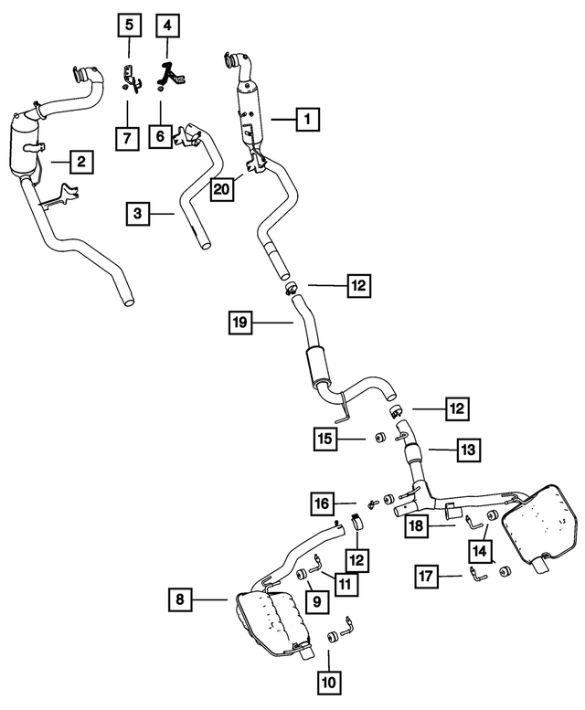 20052014 Mopar Exhaust Support Isolator 4581790AB Mopar Estores