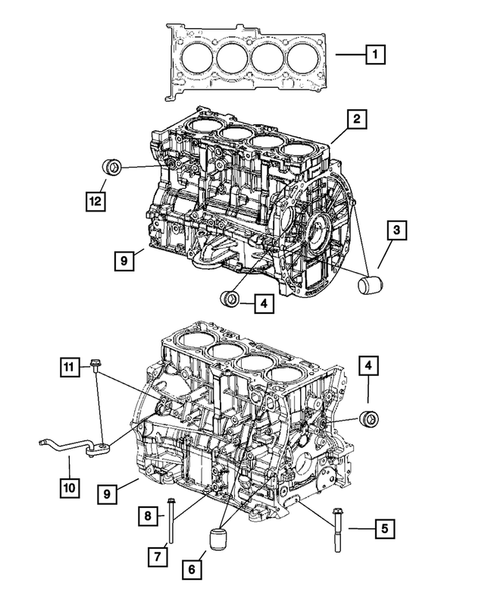 Cylinder Block for 2007 Chrysler Sebring | Wholesale MOPAR
