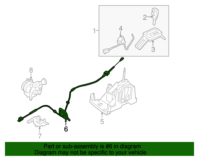 20052007 Ford Shift Control Cable 6F9Z7E395C OEM Parts Online