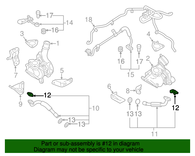 2010-2019 Ford Lower Pipe Gasket AA5Z-6N652-A | OEM Parts Online