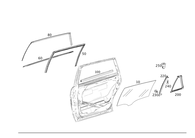 2007-2012 Mercedes-Benz Trim Bar 251-690-67-80 | MB OEM Parts