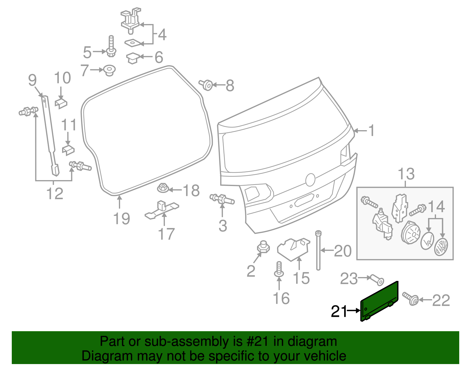 License Bracket 1KM-827-211-B
