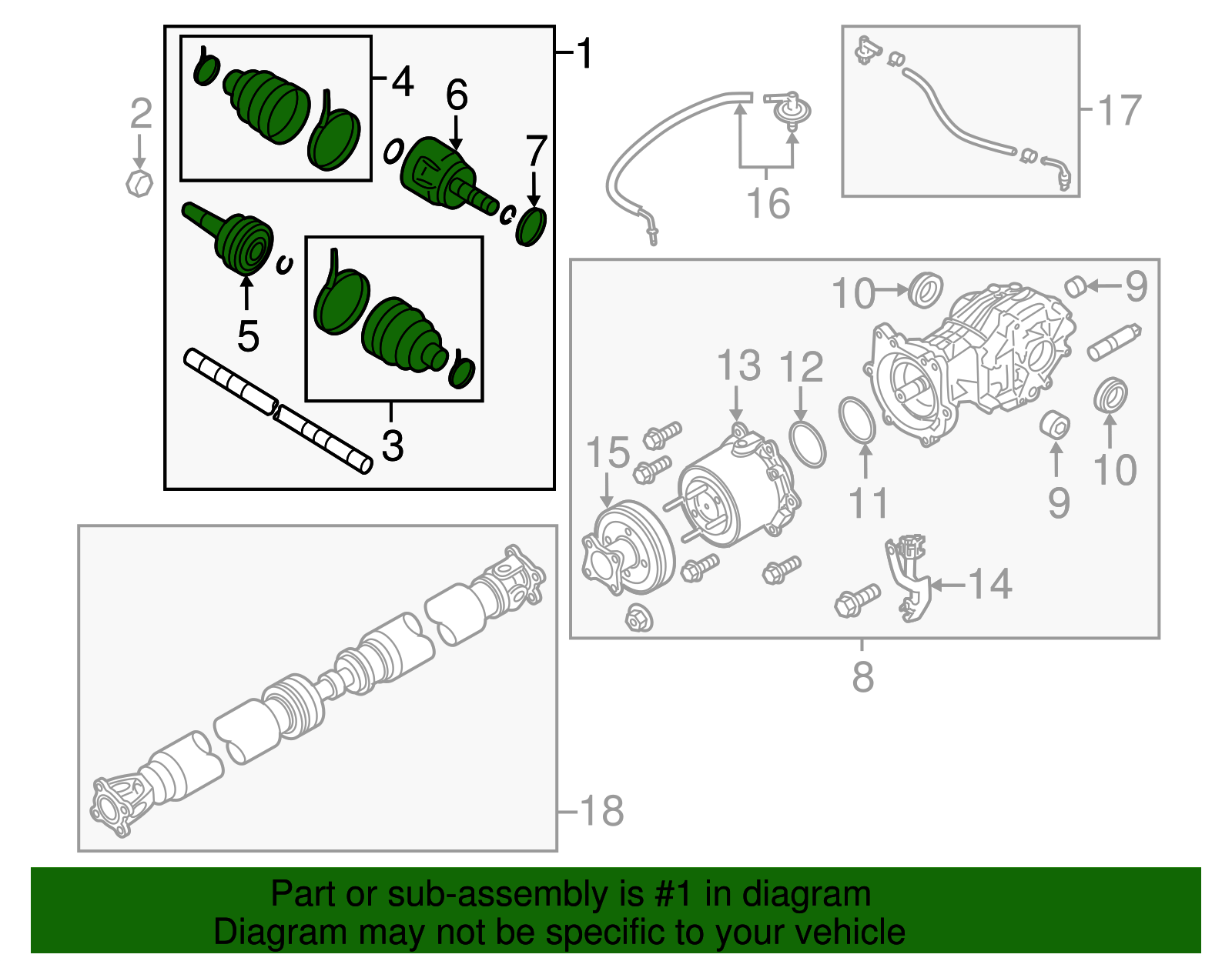 2013-2020 Nissan Pathfinder Axle Assembly 39600-3JA0A | OEM