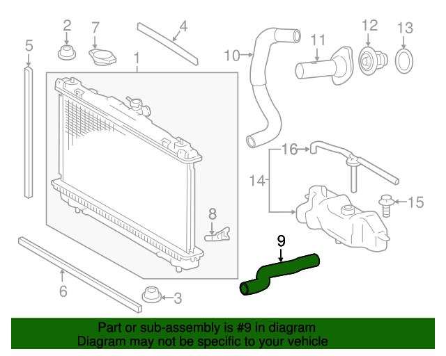Toyota 87245-06840 HVAC Heater Hose