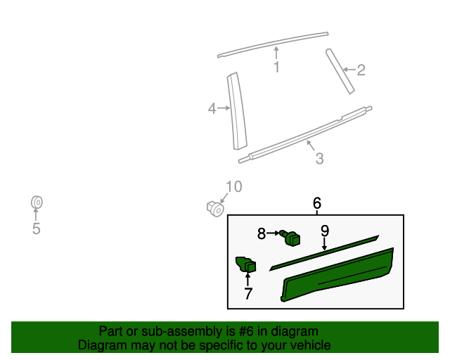 750780R040 Lower Molding 20162018 Toyota RAV4 OEM Genuine