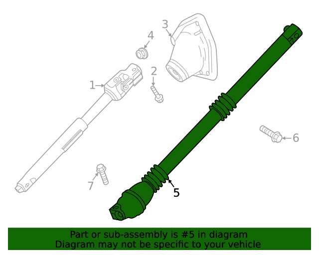 20202023 GM Intermediate Steering Shaft 23380162 GM