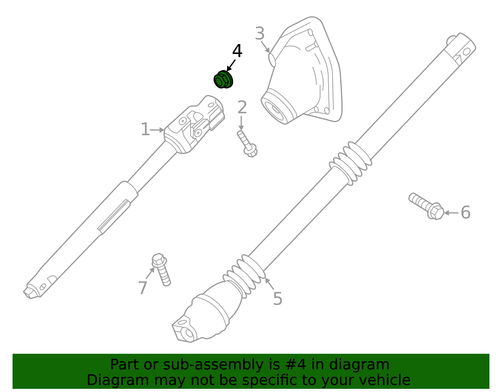 Intermediate Steering Shaft Boot Nut - GM (11546448)