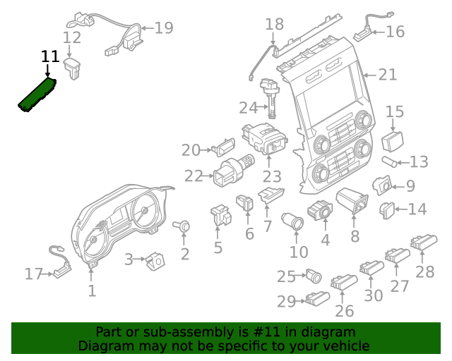 20152020 Ford OEM Cruise Control Module FL3Z19G468A OEM Ford Parts