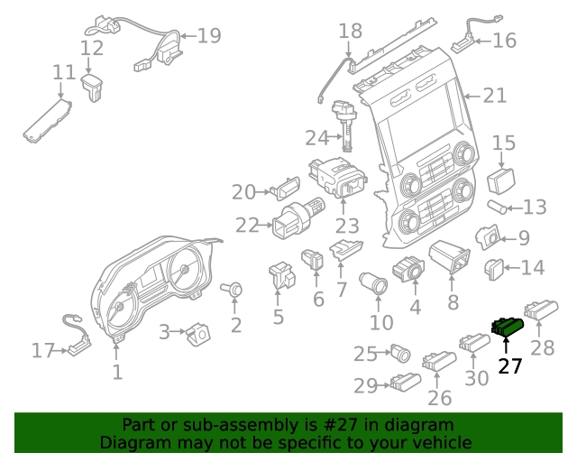 20152020 Ford F150 Automatic Transmission Shift Mode Switch FL3Z