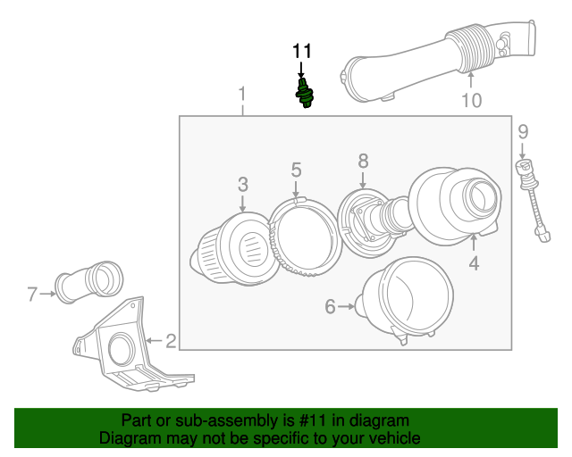 20032010 Ford Air Intake Temp Sensor 3C3Z12A697AA Ford Discount Parts